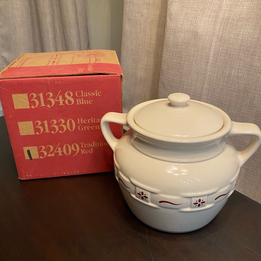 Longaberger Cookie Jar with Lid